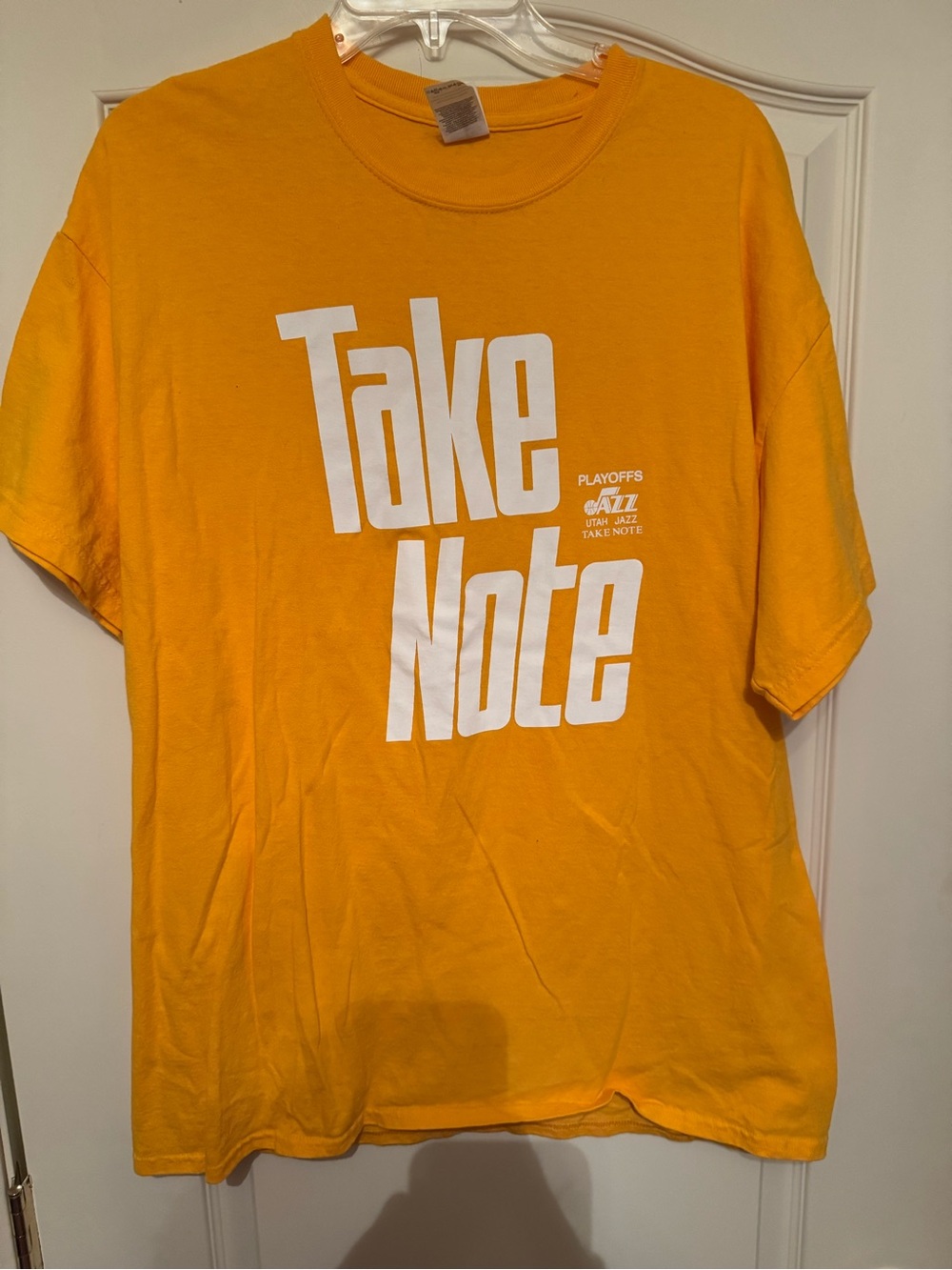 Utah Jazz “Take Note” XL T-Shirt 2022 NBA Playoffs SGA Rally Round 1 Game 4